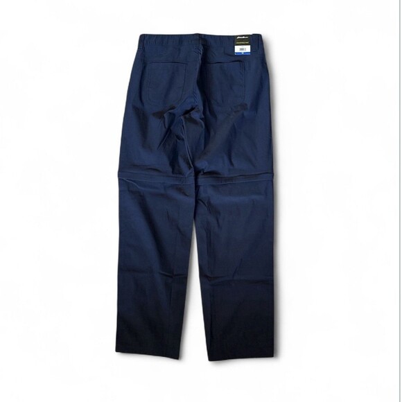 NWT Eddie Bauer Womens Convertible Performance Pant Size 10 Navy Blue UPF50+ - Picture 2 of 9